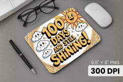100 days of school Mouse Pad, Teacher PNG Sublimation Design Product Image 1
