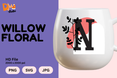 Willow Floral Monogram Product Image 1
