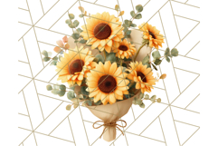 Fall Flower Bouquets Clipart PNG, Autumn Floral Clip Art Product Image 3