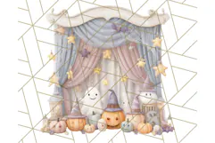 Creepy Carnival Halloween Clipart PNG with Hayride Art Product Image 3