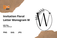 Invitation Floral Letter Monogram Product Image 1
