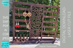 Floral Jewelry Stand Svg, Earrings display svg Product Image 3
