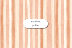 Seamless Peach Striped Pattern with Hand Painted Lines Product Image 1