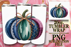 Magical Gifts 20oz tumbler wrap, Pumpkin Watercolor Product Image 1
