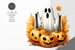 Halloween clipart, Ghost clipart, Autumn clipart Product Image 1
