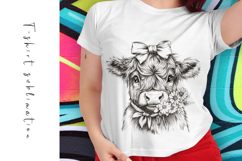 Highland Cow SVG Design for T-Shirts and Mugs Product Image 1