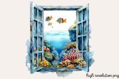 Under the Sea Window Clipart PNG Product Image 1