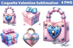 Coquette Valentine Sublimation Clipart PNG Product Image 1