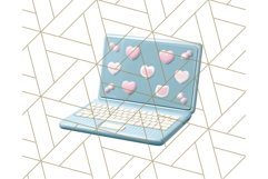 Pastel Gamer Girl Clipart PNG, Kawaii Gaming Elements Product Image 3