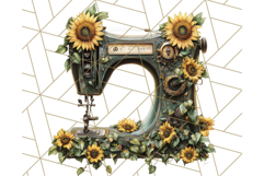 Floral Sewing Clipart PNG Vintage Sewing Elements Needlework Product Image 3