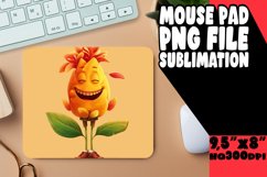 Smiling Flower Spectacular: Mouse Pad Retro Sublimation PNG Product Image 1