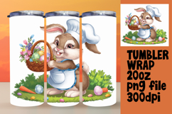 VIBRANT Sublimation Tumbler Design , Easter Bunny Product Image 1