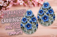 Floral Fusion Teardrop Earrings - Sublimation Masterpiece Product Image 1