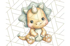 Cute Cartoon Dinosaur Clipart PNG, Prehistoric Animals PNG Product Image 3