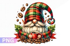 Christmas Coffee Gnome Sublimation Clipart PNG Product Image 1
