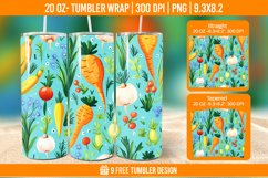 Vegetable Tumbler Wrap Designs, Sublimation Wrap Product Image 1