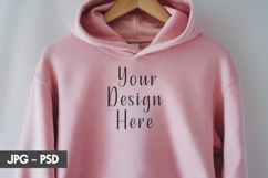 Pink Hoodie psd jpeg mockup Product Image 1