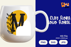 Clay Flora Boho Floral Monogram Product Image 1
