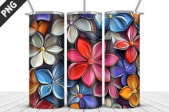 Flowers Tumbler Wrap | Sublimation Design | Tumble PNG Product Image 1