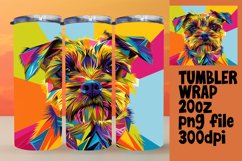 Lively Colorful Dog Wrap 20oz Sublimation Pattern Product Image 1