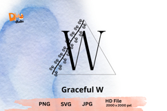 Graceful Monogram - Elegant Floral Letters PNG | SVG | JPG Product Image 1