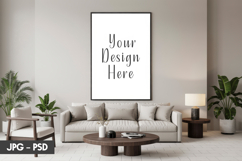 Cozy Sofa Frame Mockup PSD Product Image 1