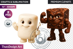 Fantasy Junk Food Characters RPG Clipart Sweets PNG Graphics Product Image 1