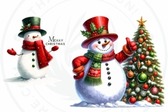 Christmas Snowman PNG Clipart Bundle Product Image 10