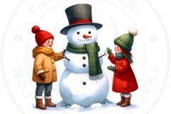 Christmas Snowman PNG Clipart Bundle Product Image 11