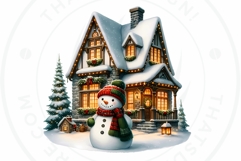 Christmas Snowman PNG Clipart Bundle Product Image 12
