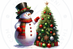 Christmas Snowman PNG Clipart Bundle Product Image 4