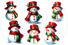 Christmas Snowman PNG Clipart Bundle Product Image 5