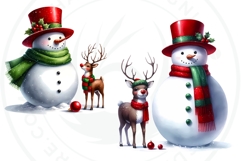 Christmas Snowman PNG Clipart Bundle Product Image 9
