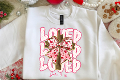 Loved John 3:16 png, Preppy Valentine Png, Loved valentine Product Image 3