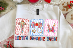 Santa&#039;s favorite nurse Png, Nurse Christmas Png, Merry Nurse Product Image 1