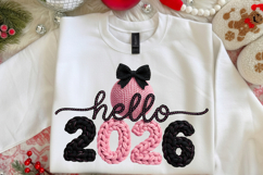New year 2026 png, Hello 2026, Latch Hook Yarn Crochet, Product Image 2