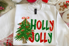 Preppy Christmas Png Glitter Coquette Christmas Tree Png Product Image 3