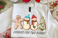 Christmas Cookies For Two Please Pregnancy Announcement Png Product Image 3