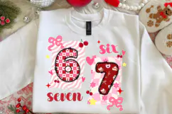 Six Seven Valentine PNG Funny Trendy Meme Sublimation Design Product Image 2