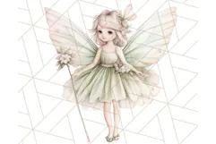 Pastel Fairies and Butterflies PNG, Spring Fantasy Clipart Product Image 3