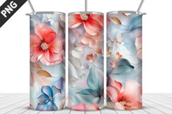 Flowers Tumbler Wrap | Sublimation Design | Tumbler PNG Product Image 1