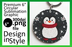 Cute Keychain Round Design Template , Holiday Product Image 1