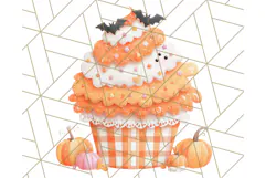 Kawaii Halloween Clipart Cute Kids and Candy Elements Png Product Image 3