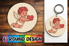 Unique Round Designs for Gifts PNG, Cupid Product Image 1