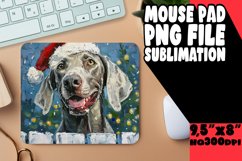 Holiday Peeking Dog Mouse Pad Winter Design Sublimation Product Image 1