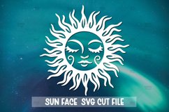 Sun Face SVG Cut File I Design for Cricut &amp; Silhouette Product Image 1