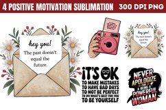Positive Motivation Sublimation Bundle PNG Product Image 4