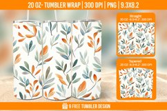 Leaf Tumbler Wrap Designs, Sublimation Wrap Product Image 1
