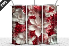 Flowers Tumbler Wrap | Sublimation Design | Tumble PNG Product Image 1
