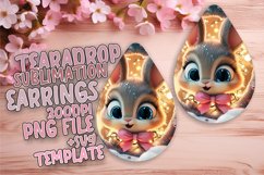 Charming Teardrop Design for Sublimation , Christmas Animals Product Image 1